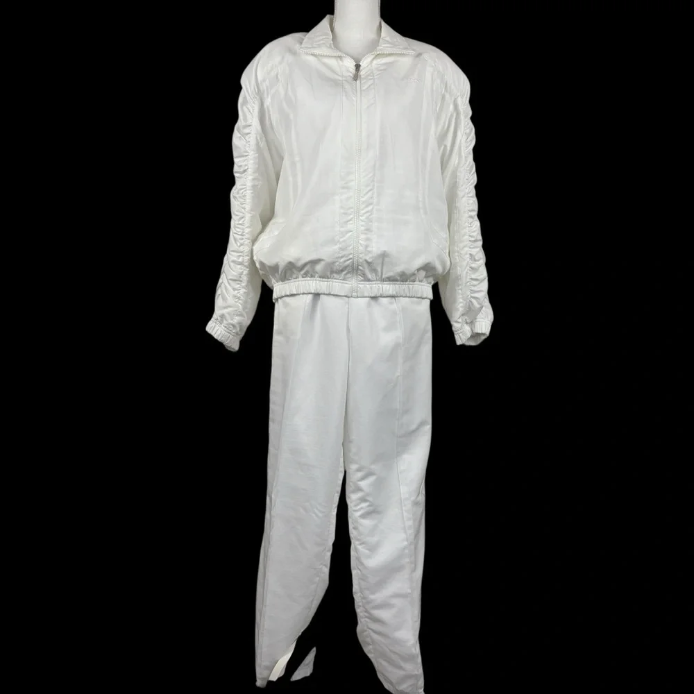 VTG 80s Head USA White Track Wind Tennis Suit 2 Piece Set Medium - Picture 1 of 10